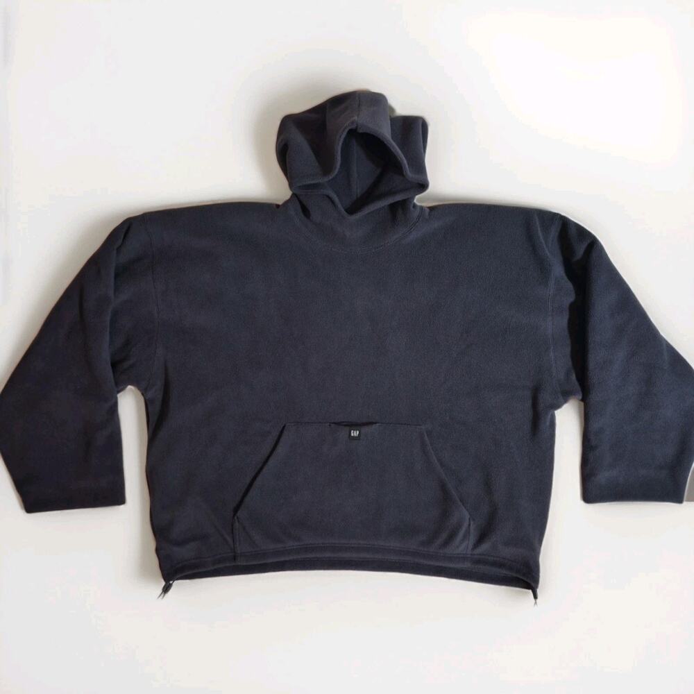 YZY Gap Engineered by Balenciaga Polar Fleece Padded Hoodie Gray Unisex XS